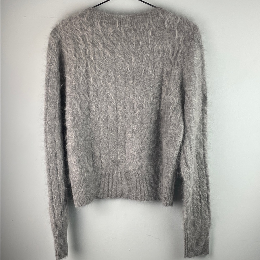 J. Crew Cashmere Gray Crewneck Sweater Size M - Picture 8 of 9